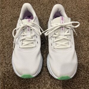 Nike Women's White and Mint Sneakers